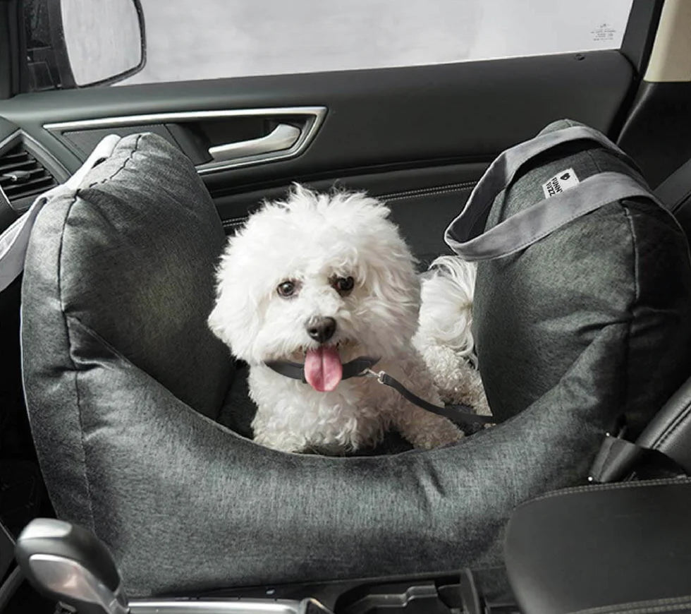 Autositz für Hunde - erste Klasse | Kohle Grau